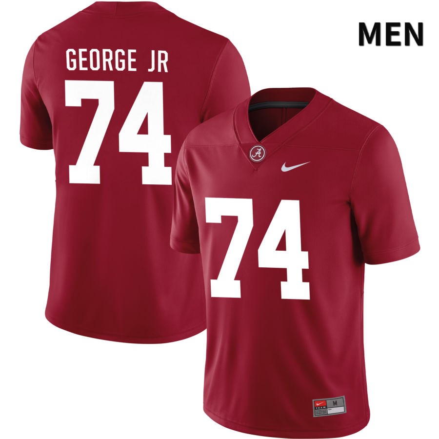 Alabama Crimson Tide Men's Damieon George Jr #74 NIL Crimson 2022 NCAA Authentic Stitched College Football Jersey SU16F65OY